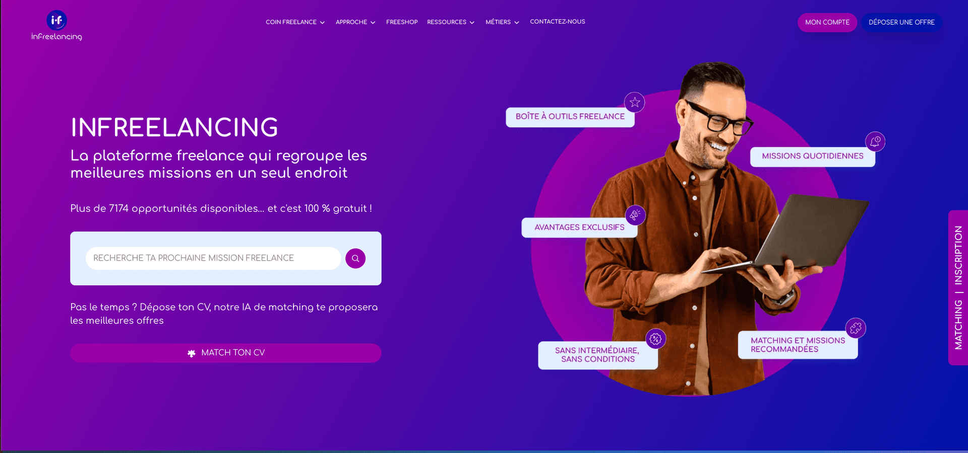 Infreelancing - Plateforme de mise en relation entre freelances et entreprises